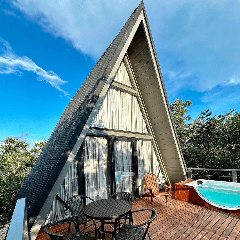 Chalé romântico em Goiás - Cabana Dark - Luxo, conforto e natureza
